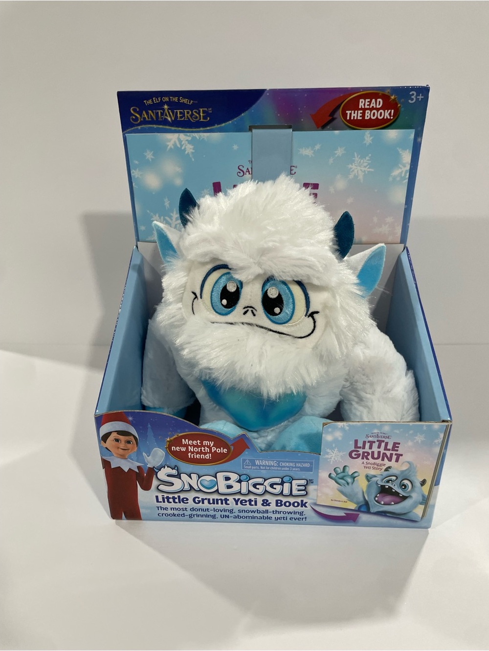 Snow Biggie Little Grunt Yeti Plush - White & Blue